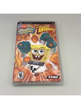 SpongeBob SquarePants The Yellow Avenger (Sony PSP) W/Manual